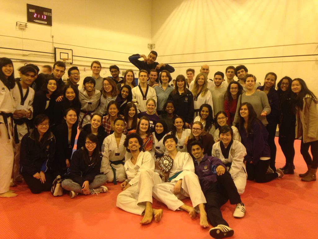 UCLTaekwondo's tweet photo. We bought it homeeeee 2nd year in a row 👊 #kicktogethersticktogether #VarsityUCL http://t.co/ZE1IP4rcle