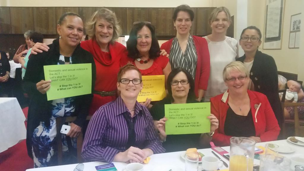ChrystinaStanfo's tweet photo. Stop the one in 3 women to be subjected to domestic and sexual violence in the act. IWD Women's Services Breakfast! http://t.co/IqOFcdhc8l