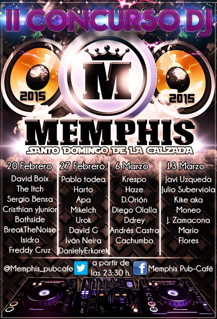 Mañana pincho en #SantoDomingoDeLaCalzada 
#IICONCURSO #MEMPHIS
Tremendas Ganas de Gozar con bien de #MUSICON