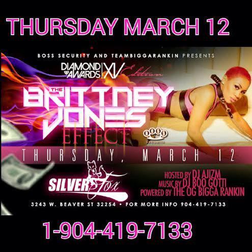 SSMultimedia's tweet image. Tonight  it's going down @ #TheSilverFox for the #BrittneyJones effect #DiamondAwards edi w/ @biggarankin00 #Jax