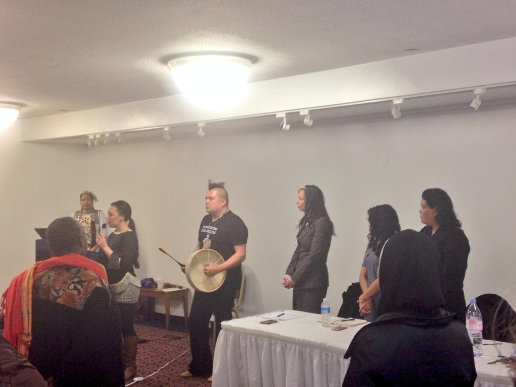 SonjaBFoley's tweet photo. Leading a peaceful revolution: indigenous women at #Beijing20 #YWCSW #CSW59 @YWCA_Canada http://t.co/dsS5OGX0hp