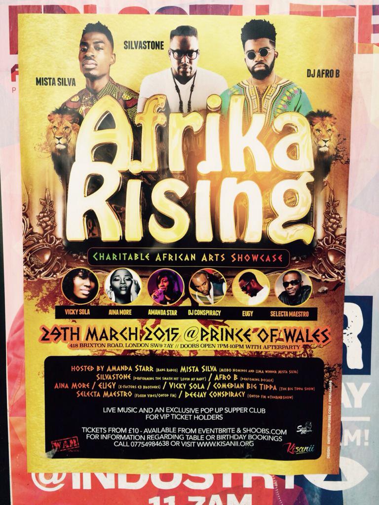 Silvastonebeats's tweet photo. Shout outs to @kisaniiLondon - Seeing your street promo work out there in the real world too. #AfrikaRising 29thMarch http://t.co/scLw79LUJv