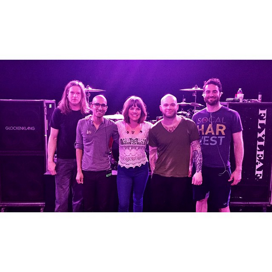 flyleafmusic's tweet photo. Last day of #snocore today! What a crazy, awesome trip it's been! 💛💚 #flyleaftour2015 http://t.co/Tci0KVHX2H