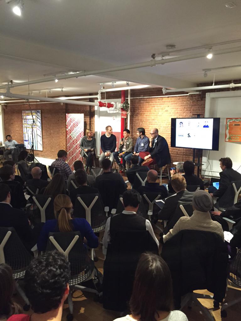 AustrianTrade's tweet photo. 1st entrepreneur panel that already made it in NYC w @STYLIGHT @borahm @shopikon &amp; @nextSocietyInc #austrianmixer http://t.co/nQFbxiloee
