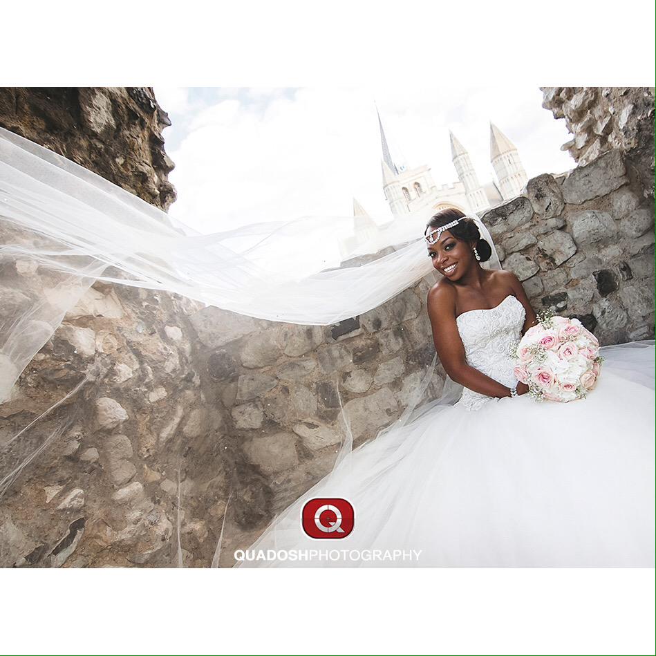 Gorgeous Bride in a #Castle #WeddingPhotography #Beautiful #WeddingDresses #Veil #Bouquet #love