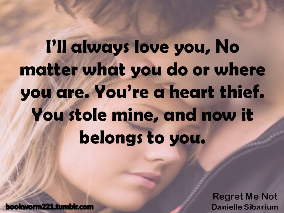 Bookquotes221's tweet photo. Lovely quote from #RegretMeNot by @Sibarium 💖 http://t.co/kG07XDunWU