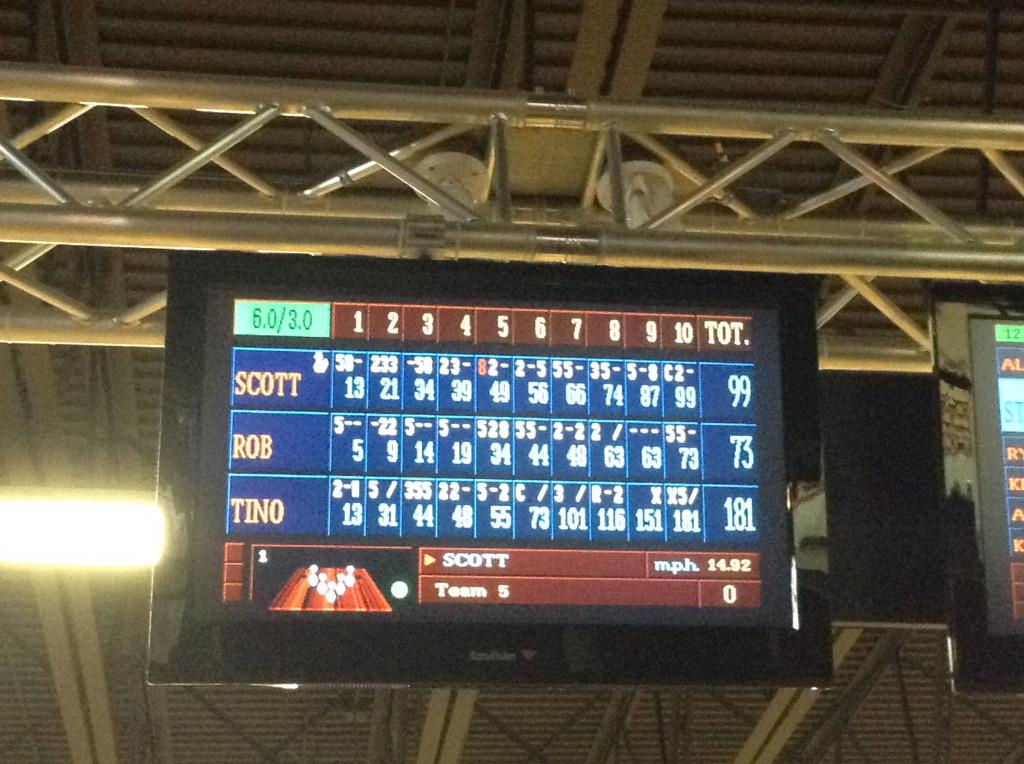 quixote22's tweet photo. Son beat me in 5 pin! Hate gutter rails! http://t.co/0cVhS60DLC