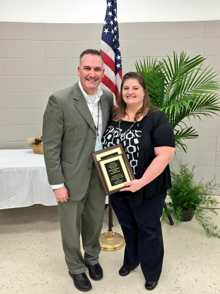 PrincipalMS's tweet image. Congrats to Mrs. Karen Hammon!  @LCSforKids Support Person of the Year! @Creeksidechiefs