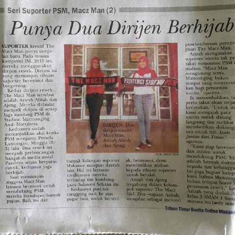 Koran hari ini duo dirgent hijab kita <a href="/jeenggs/">AndiTenriajengPutri</a> <a href="/zii_vaa/">Azizah afifah</a>  Cc @Maczman_Ori <a href="/tribuntimur/">Tribun Timur</a>