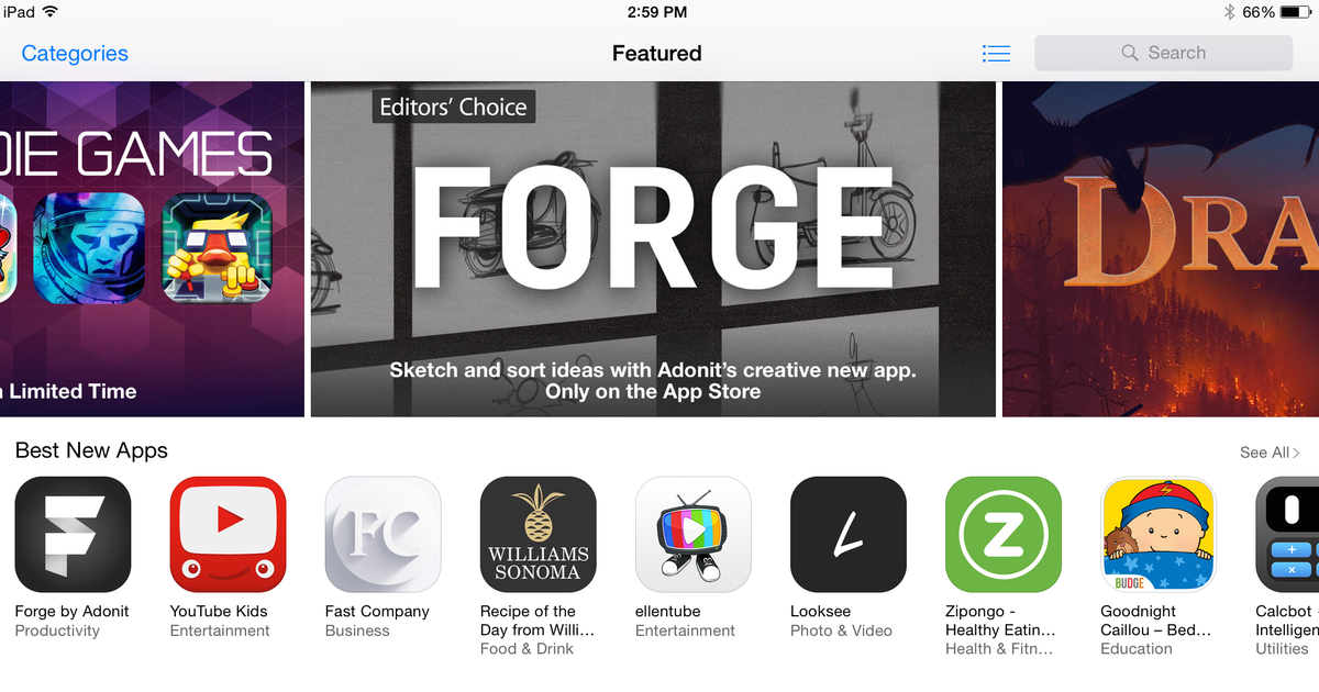 AdonitNews's tweet photo. Hooray! It's flattering to see #BuildWithForge as an Editors' Choice in the #AppStore. http://t.co/vRNT5uWOJV http://t.co/QH56UkKf6X