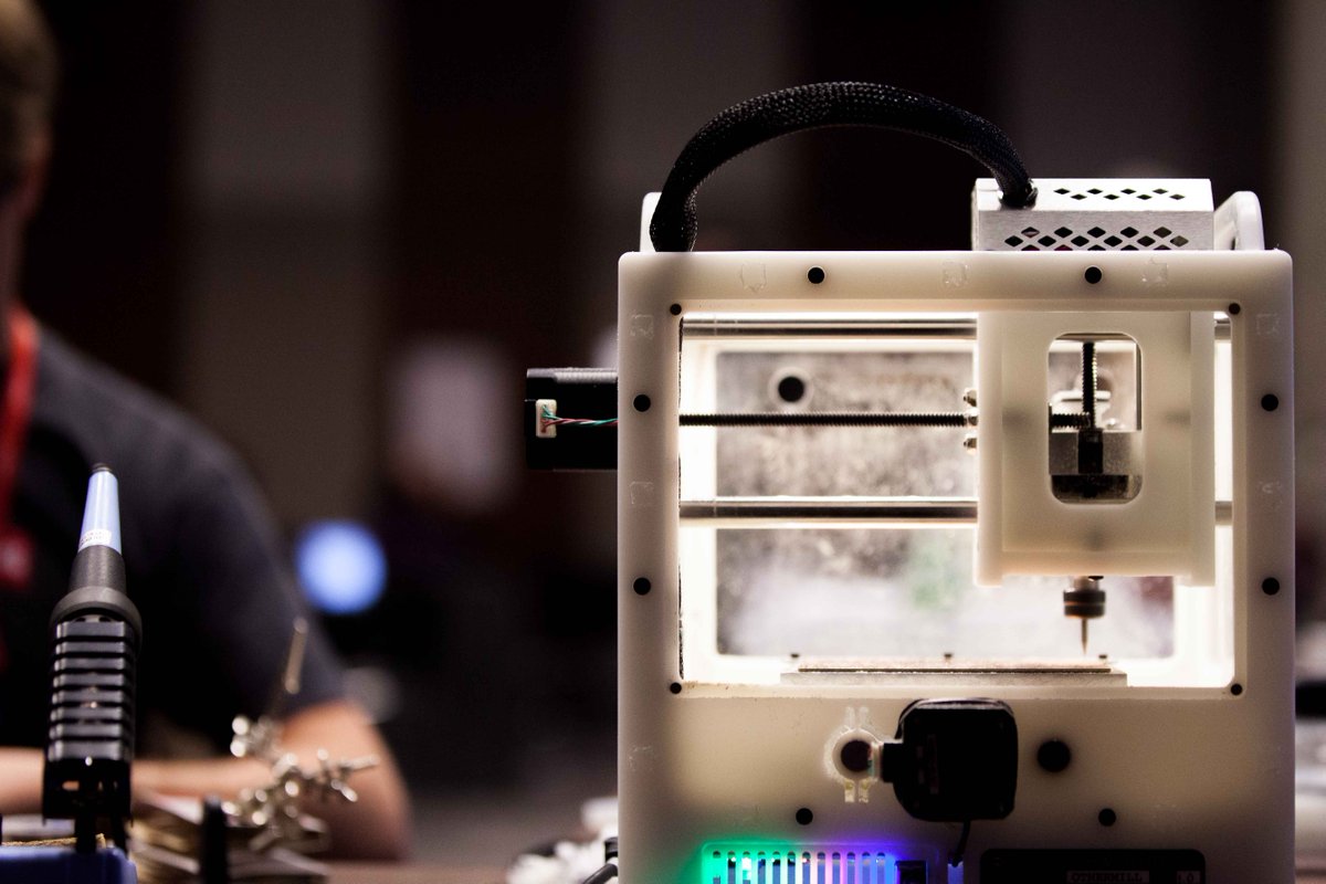 PCH_Intl's tweet image. Thank you @othermachine for supplying #othermill at @pchhackthon #hackto to quickly produce custom circuit boards!