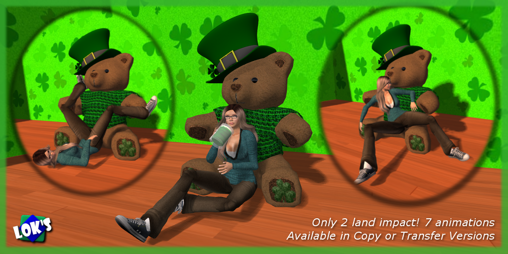 seralok's tweet photo. Just released and On Sale! St. Patrick's Day Bear  https://t.co/Q3xSfoveEh  TP: http://t.co/SQYxll2uT7  #SecondLife http://t.co/vf60yRCBwK