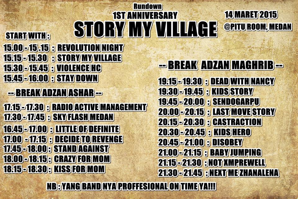 cek rundownnya ^^ datang lebih awal banyak band band keren (y)