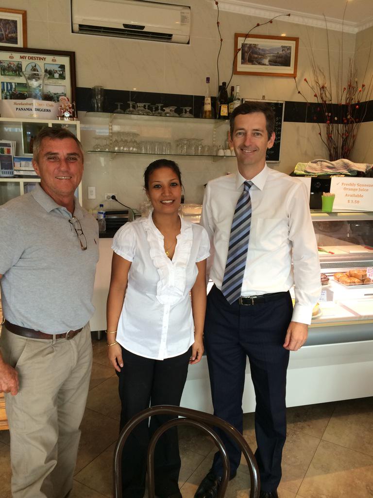 Met some local business owners in the East Hills electorate today with Glenn Brooke's MP