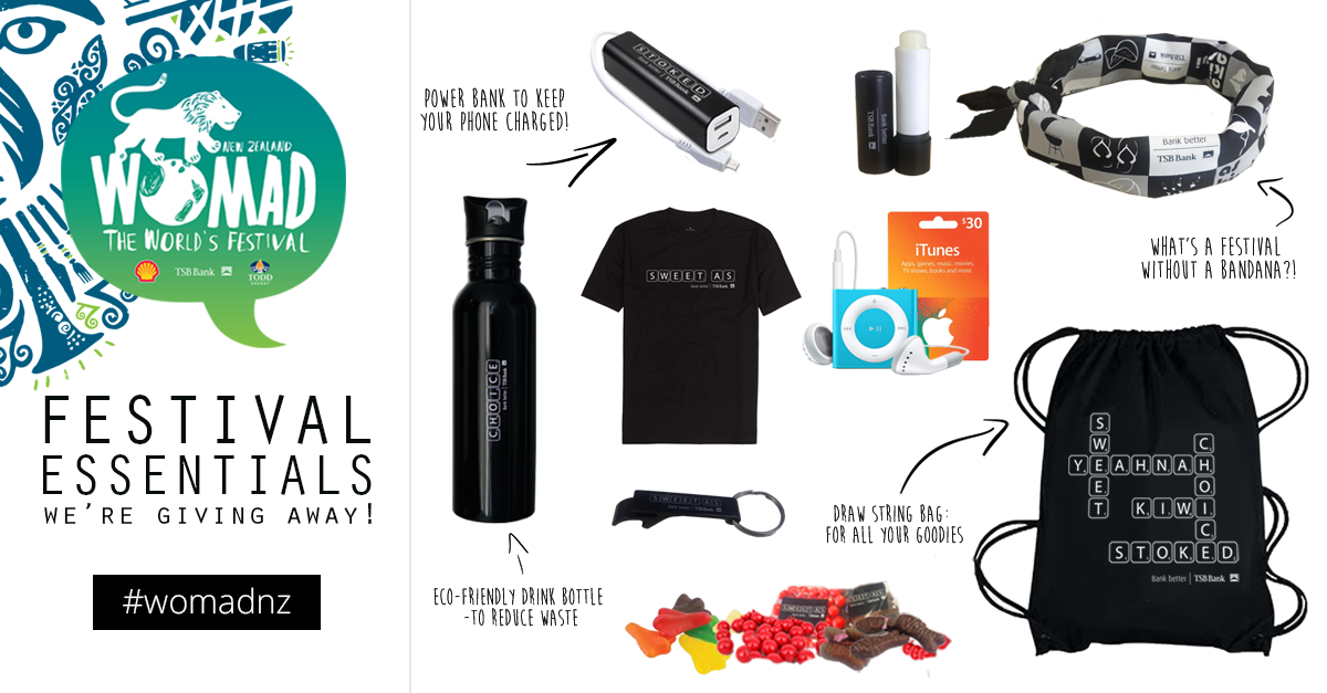 TSB_NZ's tweet image. Heading to @womadNZ? Follow us &amp;amp; keep an eye out over the next 3 days, we’ve got lots to give away! #womadnz