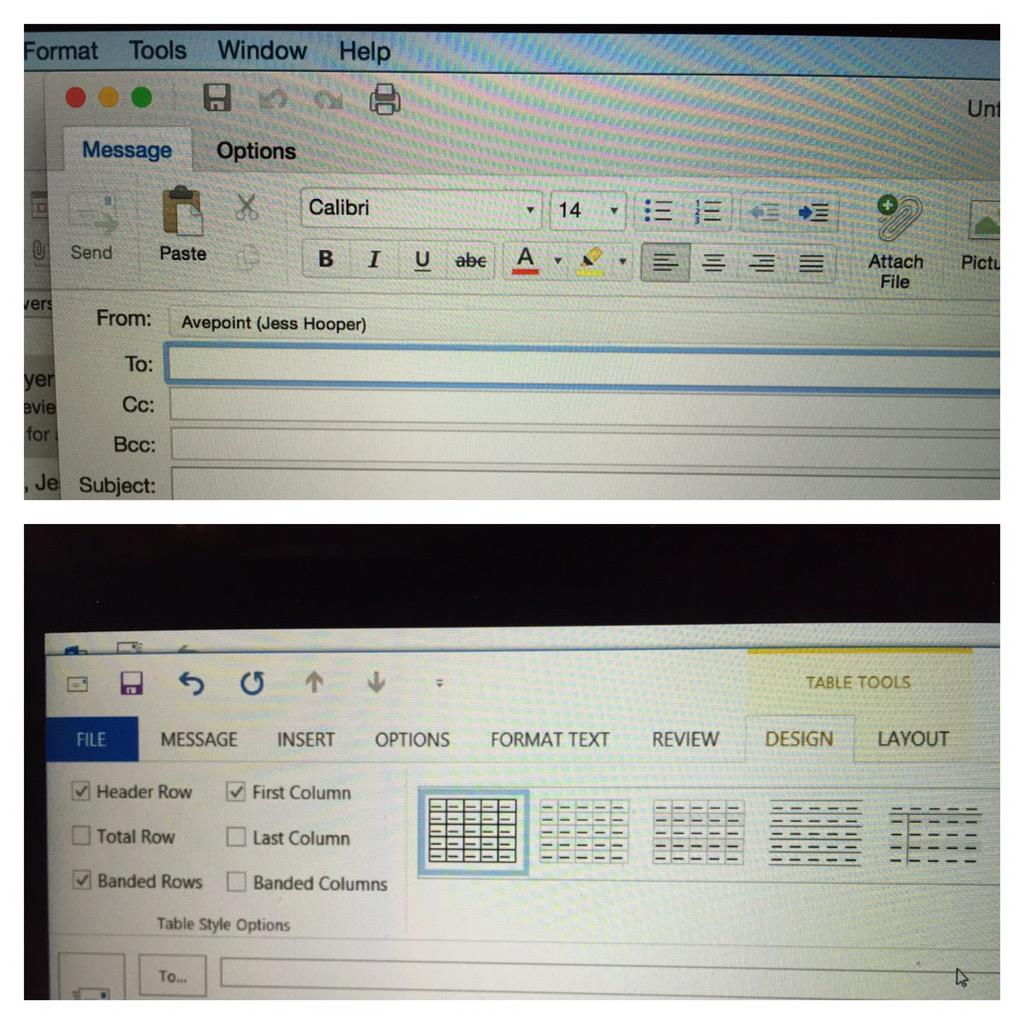 sjhoop's tweet photo. @Microsoft feel like #Macs drew the short straw with @Office @Outlook no formatting, is this coming? #nomorevm http://t.co/DuOtBZaZlH