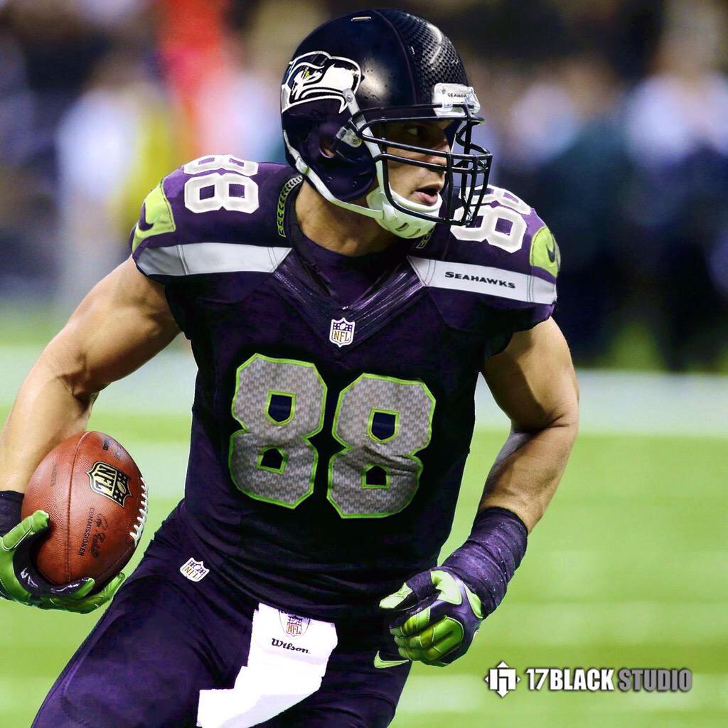 Girlsof12's tweet image. I love this rendering of #JimmyGraham in a Hawks uni. Artist credit is in lower right