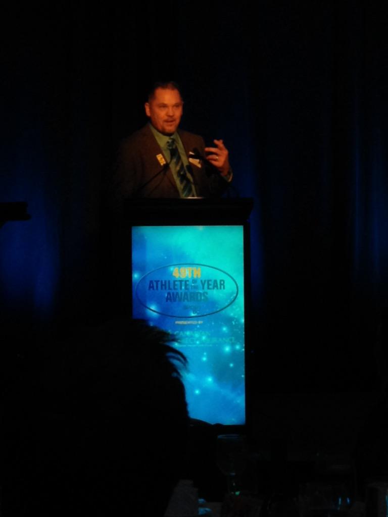 What a great recipient of the Male Official of the Year <a href="/johncarroll/">John Carroll</a> #aoy2015