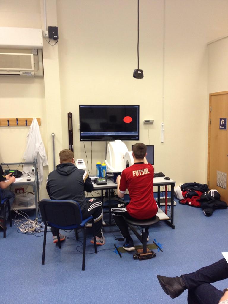 MFCFoundation's tweet photo. @Boro Futsal team in for fitness testing with @TeessideUni #UTB #UTBF #Fitnesstesting #rightfootred http://t.co/PdiawvX8Bm
