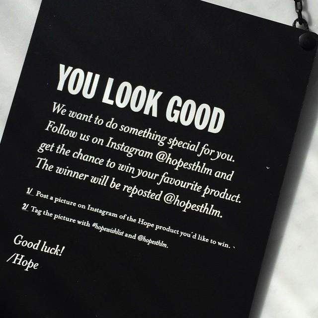 Make a wish with <a href="/hopesthlm/">HOPE</a>. Today we're starting our #hopewishlist competition on Instagram! instagram.com/p/0KTDiZna1L/