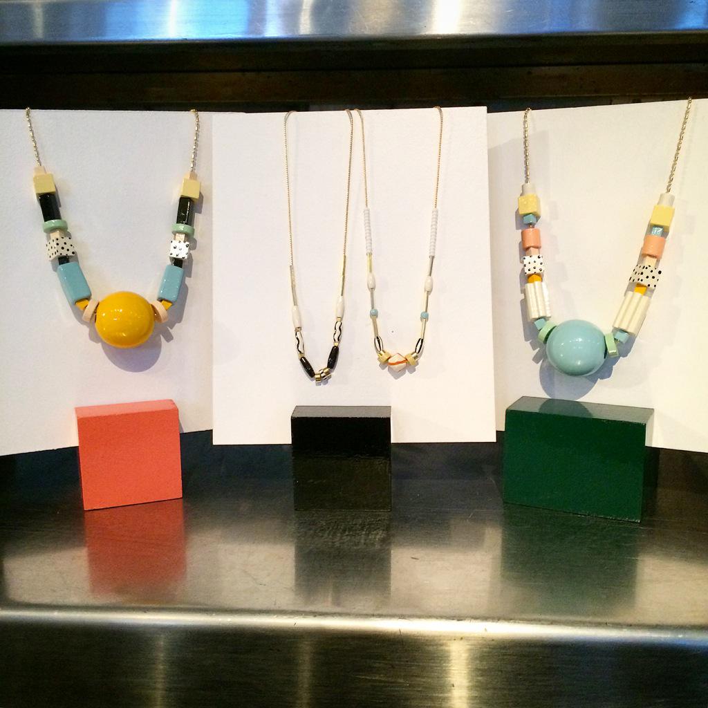 As promised, a sneaky peek at the new Après Ski necklaces now available in the shop. #colour #Gifts #stokey #design