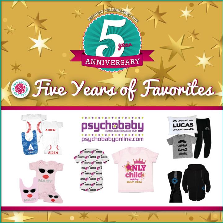 We're giving away 5 $40 <a href="/shop_psychobaby/">Marlo, Lisa & Crew</a> ​gift cards in celebration of Five Years of Favorites bumpclubandbeyond.com/bcbabble/five-…