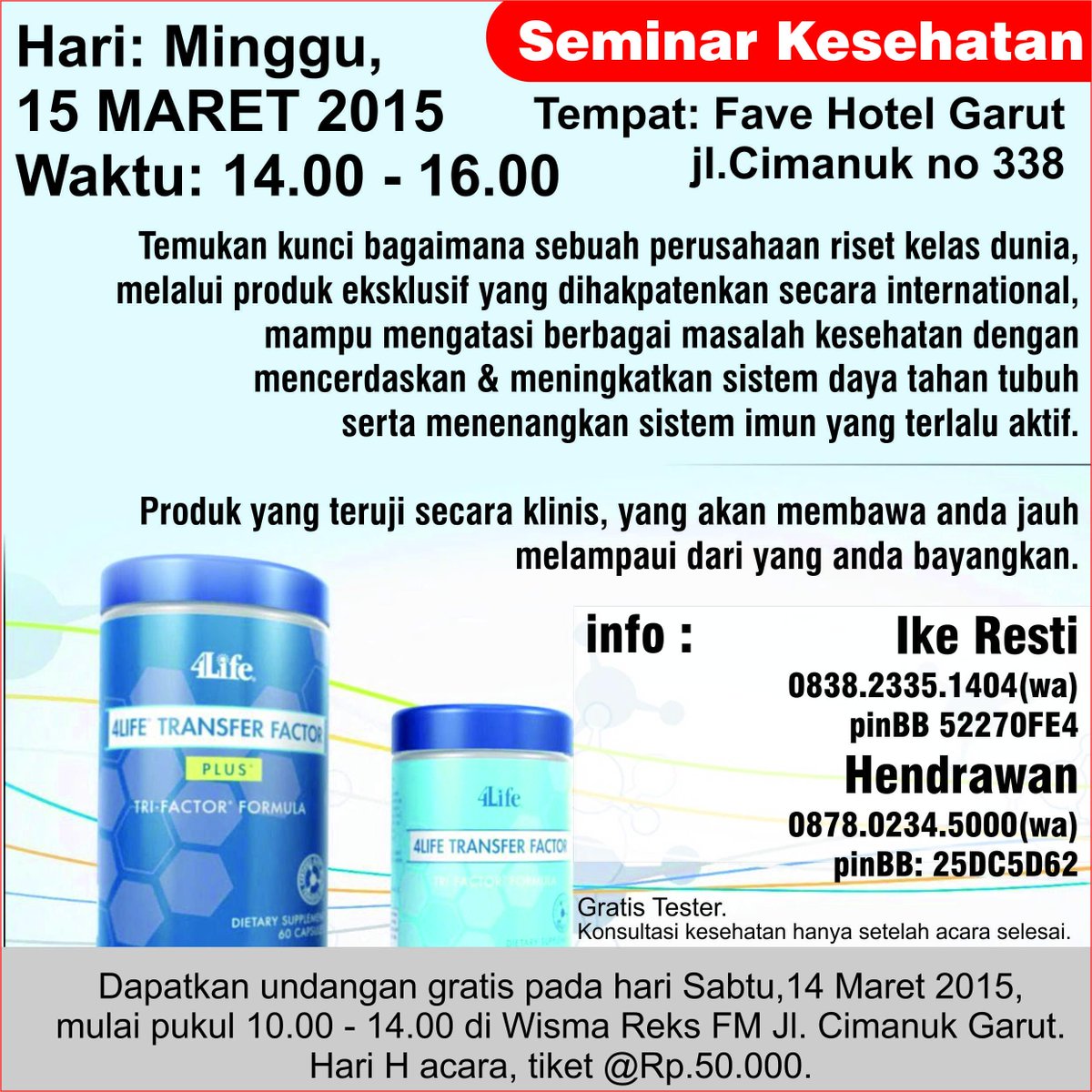 <a href="/wisata_garut/">Kamonesan Garut</a> ikut Seminar Kesehatan yuks...
Dapetin informasinya utk hidup lebih Sehat 
#Garut4Life #15Maret