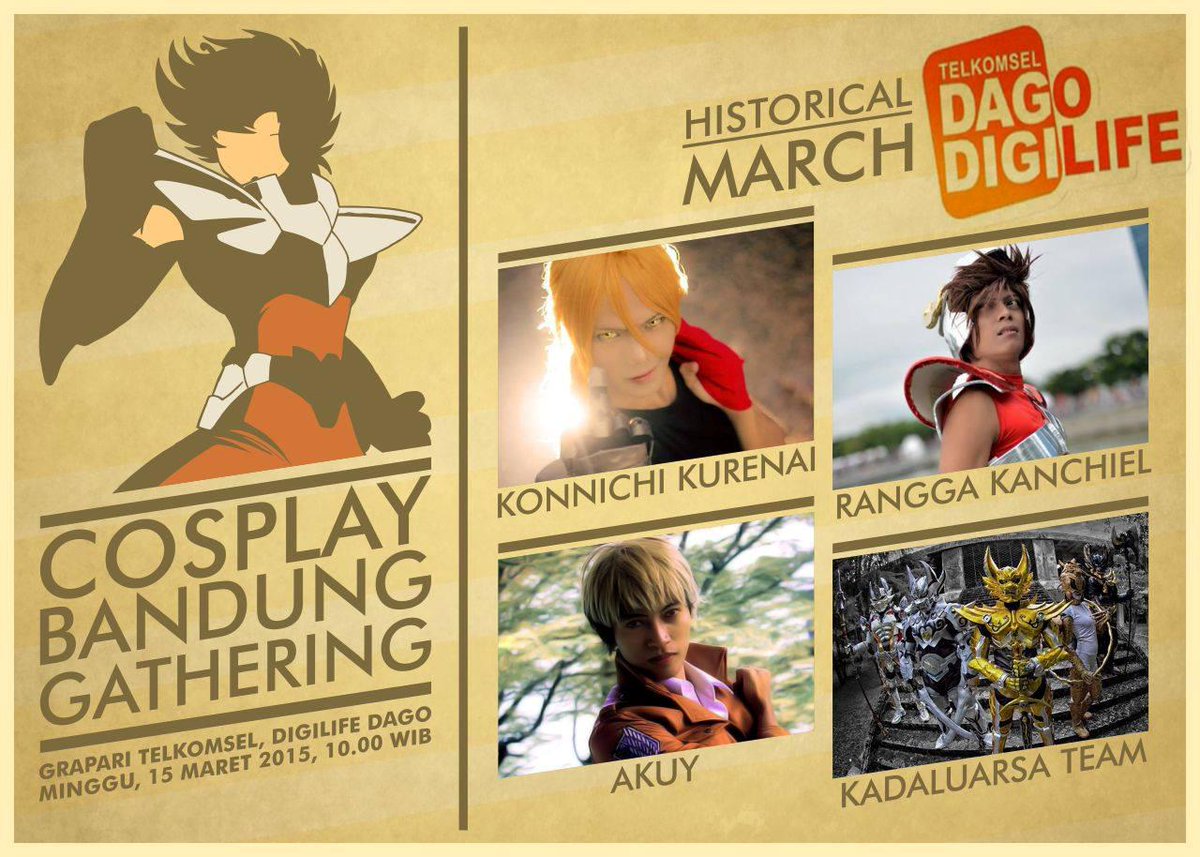 BandungCosplay's tweet photo. Dont Forget Join Us this week 15-Maret-2015 
Sharing | Tutorial | Games
With Many Guest Star http://t.co/kQMcbGLKog