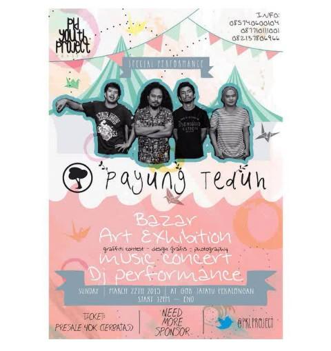 Tantry_dyah's tweet photo. RT@Zulhaqyasmin1 anak muda tegal yg tau band indie payung teduh ni pekalongan ngadain acara #PYP2015 @infotegal http://t.co/HkSxkf00pB