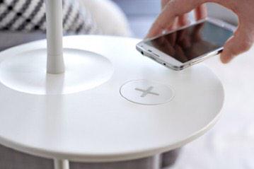 lisafleisher's tweet photo. IKEA introduces wireless phone charging furniture. Now it is mainstream. http://t.co/UwCWzkwn71 #MWC15 http://t.co/AJ0m4TD4v2