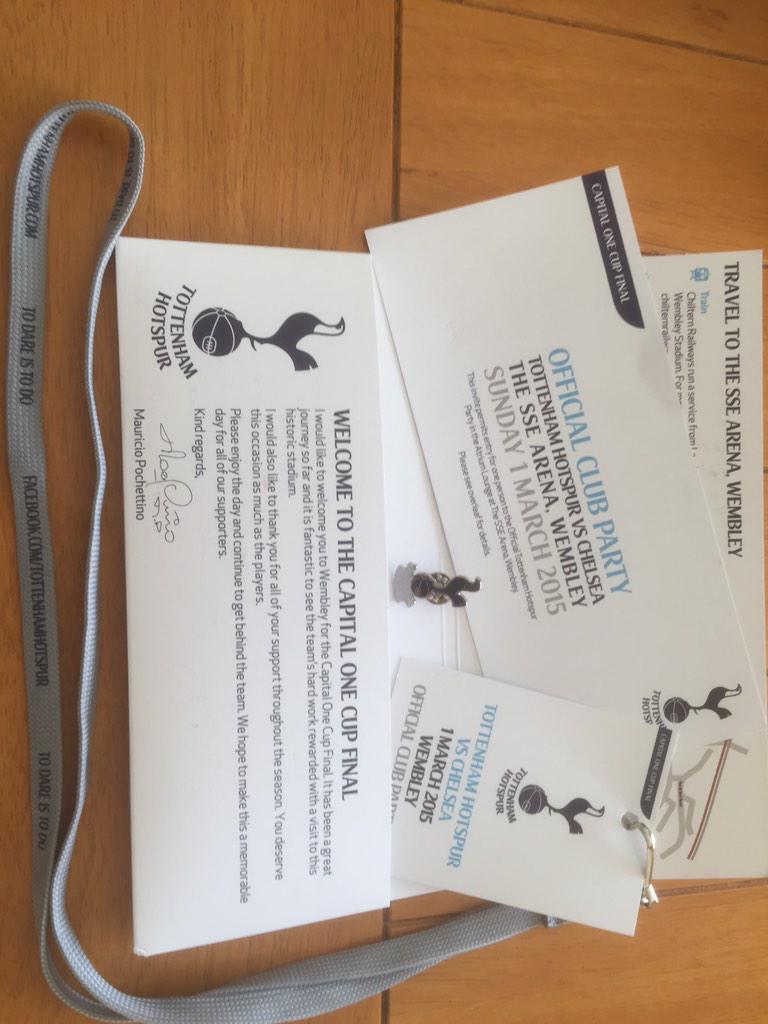 MappersGKAcad's tweet photo. Wembley, here I come. #SpursVIP #Carlingcup #Echosofglory http://t.co/uL2ALQ1okF