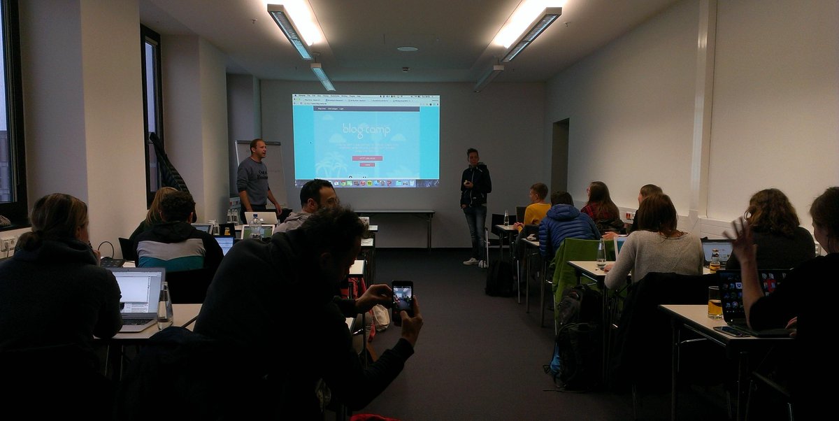 BlogCampDE's tweet photo. 10am, ITB Trade Fair Ground, 20 Bloggers, 1 Blog Camp.
Let the games begin! #itbblogcamp #ichliebebloggen http://t.co/5RkgENP0jv