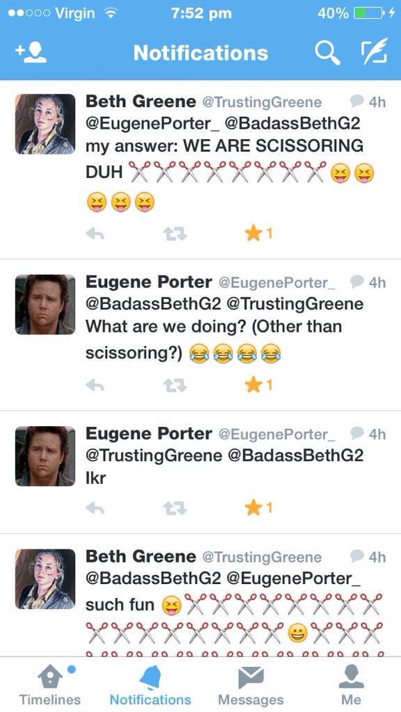 OMG <a href="/EugenePorter_/">eugeneporter</a> remember the days when we used to scissor? ✂️✂️✂️✂️✂️✂️😂