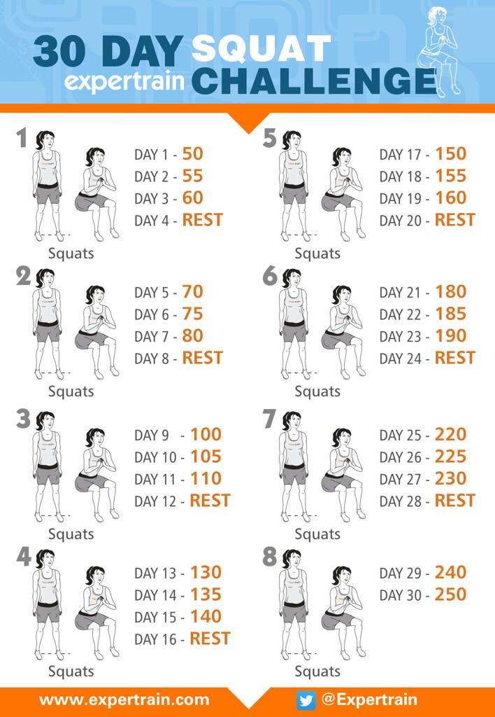 Expertrain's tweet image. 30 DAY SQUAT CHALLENGE! Get the booty you've always dreamed of. View more workouts here: bit.ly/UE7sCh