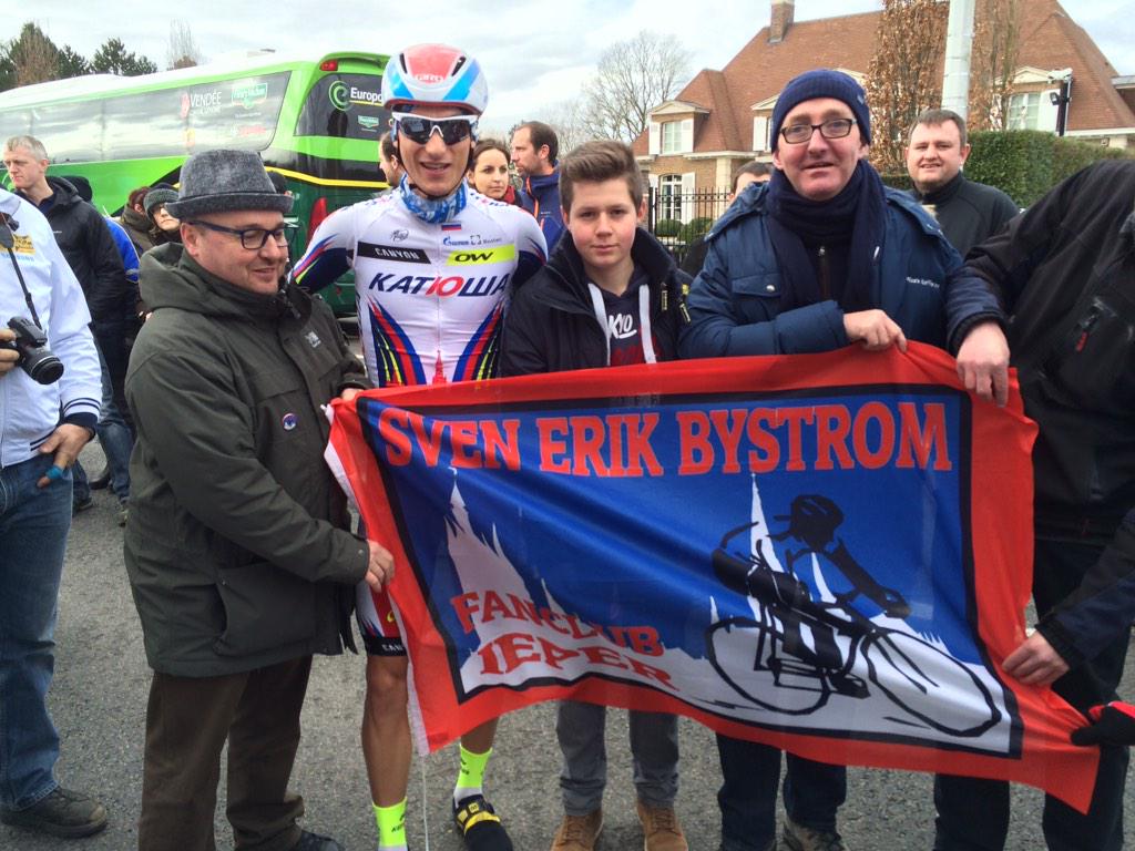 katushacycling's tweet photo. First year pro and already Belgian fan club for @sebystrom   Well deserved for our world champion. http://t.co/afrIRJVOXB