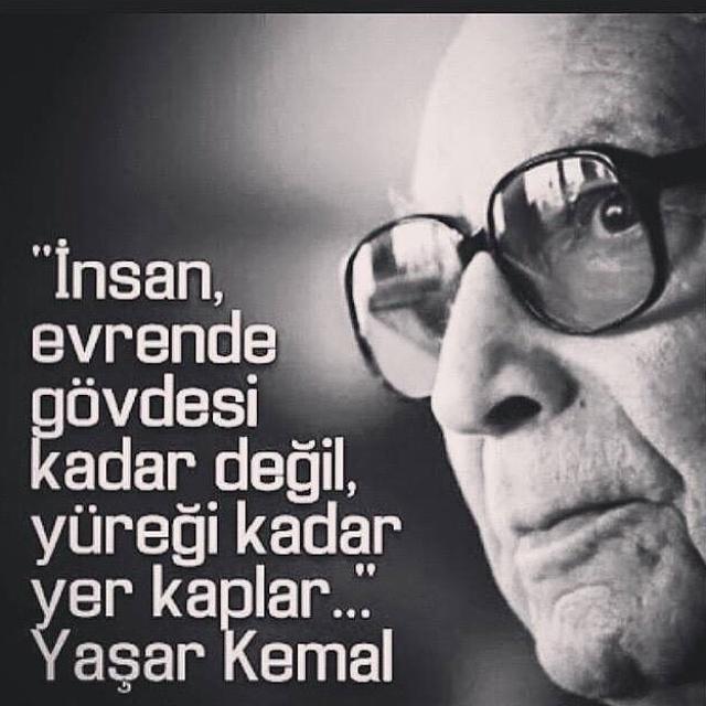 BeyogluRotaract's tweet photo. "İnsan, evrende gövdesi kadar değil, yüreği kadar yer kaplar..."
#yaşarkemal http://t.co/aEoLtdHHLs