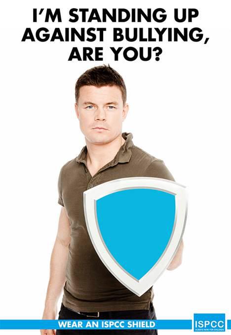 BrianODriscoll's tweet image. At the game today?! Please buy a shield for €2 to help the ISPCC stamp out bullying.