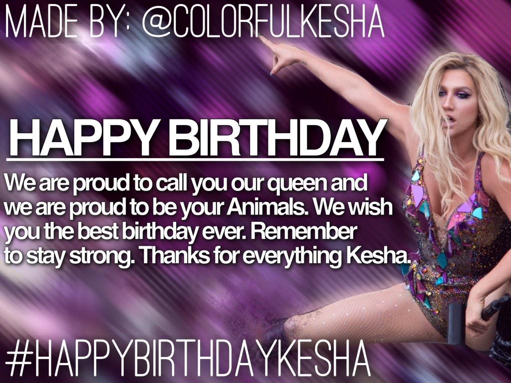 Happy birthday Kesha!  {   