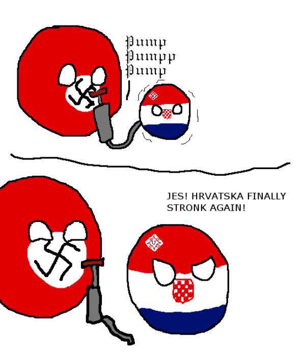 polandball_bot's tweet photo. クロアチアの誕生と破裂
【解説】
クロアチアは反独政権となったユーゴスラビアに侵攻したナチスドイツの支援によって独立した。WW2後はユーゴスラビア社会主義連邦共和国の一部となった
https://t.co/e8PUi69EDD
