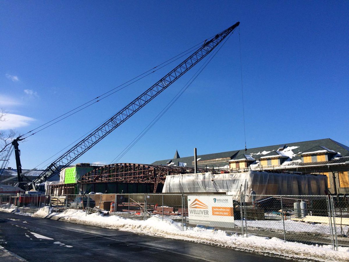 IthacaBuilds's tweet photo. @Welliver_CM finishing structural steel on #Cornell's Klarman Hall, winter photo updates here: http://t.co/VubpQuBFrz http://t.co/8iHKnK02FV