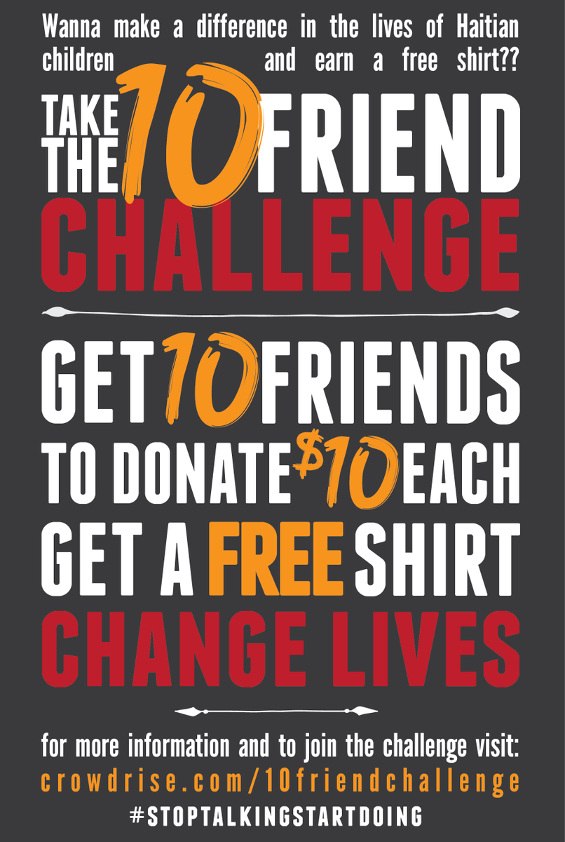 ACFFCjacmel's tweet photo. Now's your chance to be the change you want to see in the world. Take the #10FriendChallenge! https://t.co/jNTeJNDmAC http://t.co/eAiTNg02uI