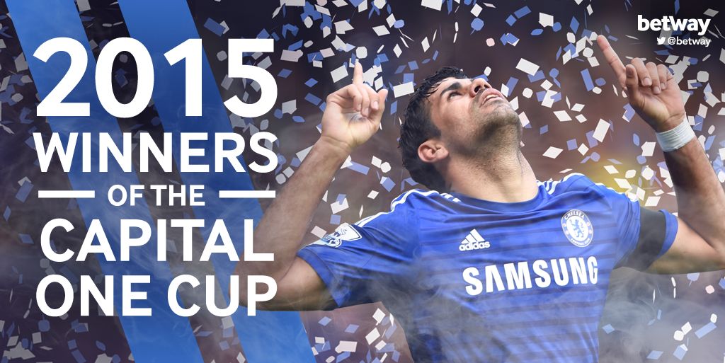 betway's tweet photo. Congratulations to Chelsea, winners of the League Cup 2015. 

#CFCvTHFC #CFCWembley #CapitalOneCupFinal #CFC http://t.co/e5ITbwaTDq