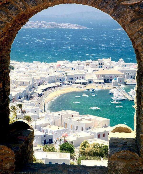 _Paisajes_'s tweet photo. El hermoso puerto de Mykonos, Grecia. http://t.co/1DupOChIJM