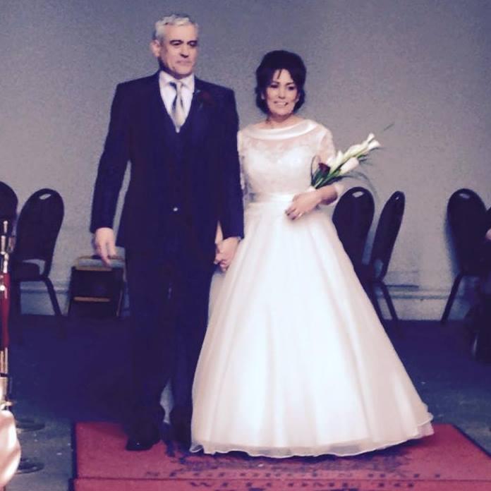 BrideLiverpool's tweet photo. How gorgeous does Emma look in her Art Couture gown....simply stunning #weddingdress http://t.co/kZk8RxE5td