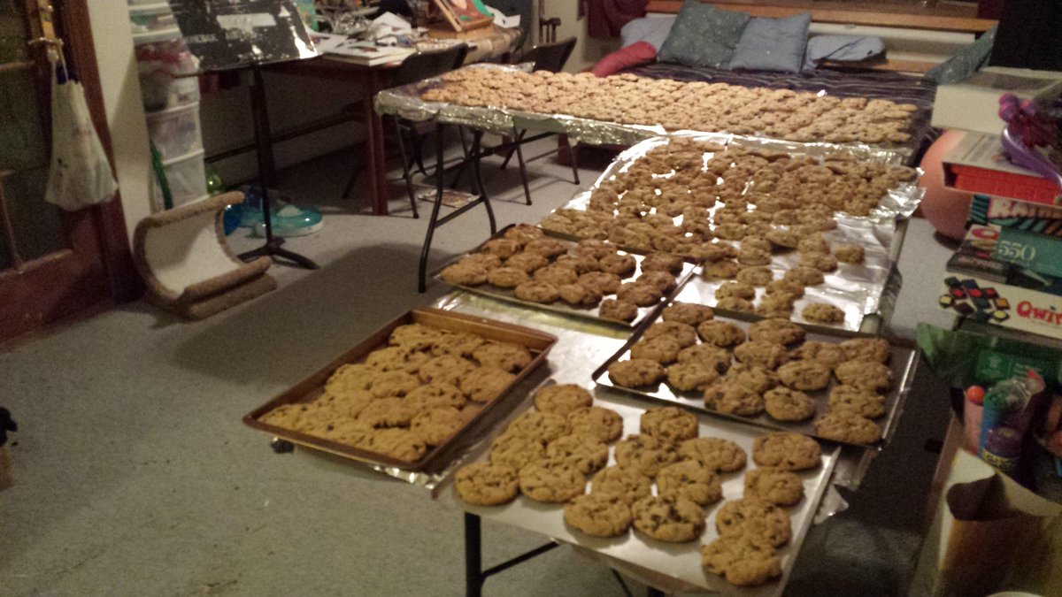 Cirque du CS is Today!  In case you needed any more motivation to come, Professor Lyn Turbak made over 350 cookies!