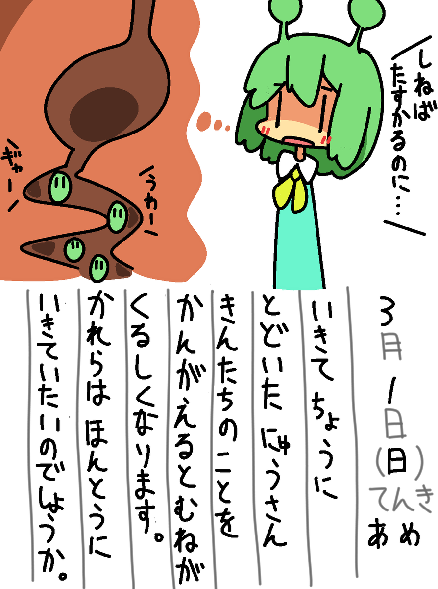3/1の絵日記です。 