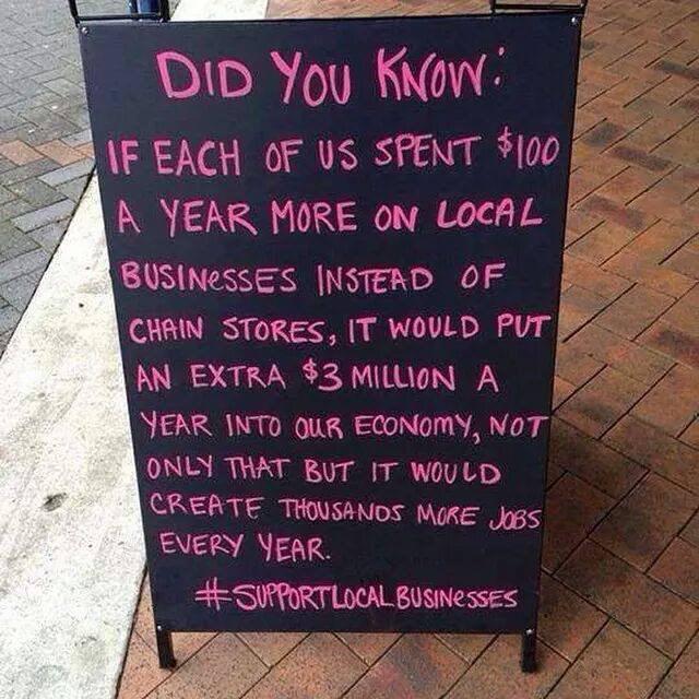 937thebeat's tweet photo. Food for thought: spend money in our own community #supportlocalbusiness http://t.co/VyH1cSkuZZ