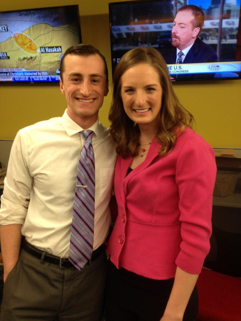 BryanAMcCormick's tweet photo. You guys. It was @CMillweardKFVS's last day at KFVS. We were all smiles though because she has a bright future! 😎 http://t.co/2vzyyr99eU