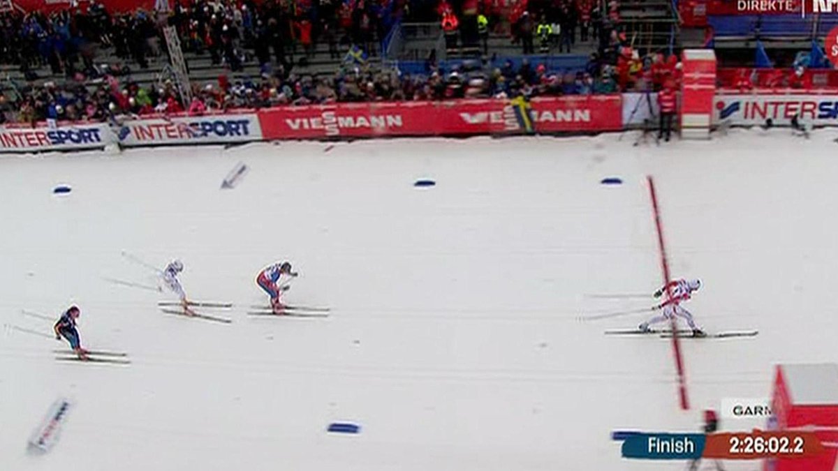 Se @PetterNorthug1 spurte inn til seier på femmila! tv2.no/v/890295/
