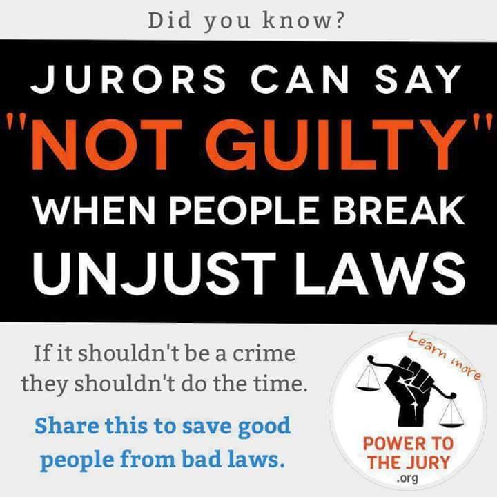 PiggyBankPeople's tweet photo. Good jurors nullify bad laws! #JuryNullification #JesseTeplicki @KettleFallsFive @StimsonTs http://t.co/fO18LfONfO